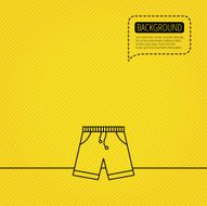Shorts icon Casual clothes shopping sign N4