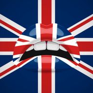 Beauty Lips with United Kingdom Flag Makeup