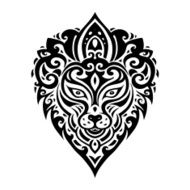 Lions head Tribal pattern N2