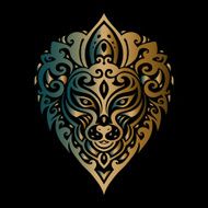 Lions head Tribal pattern N3