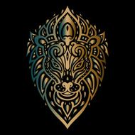 Lions head Tribal pattern N4