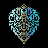 Lions head Tribal pattern N6
