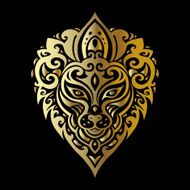 Lions head Tribal pattern N8