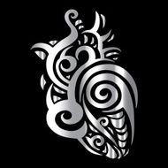 Heart Tribal pattern