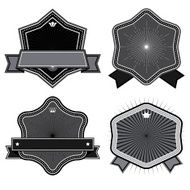 Set of badges ribbons and labels set 19