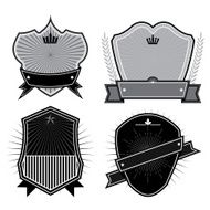 Set of badges ribbons and labels set 18