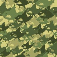 Military texture shark Soldiers protective camouflage fish Sea