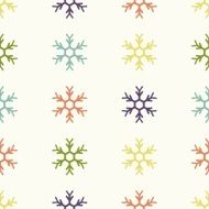 Vector winter background with snowflakes seamless pattern