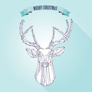 Christmas deer on light background