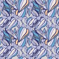 Bell flowers Seamless Vector background