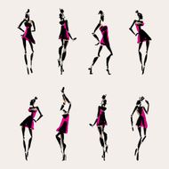 Beautiful Woman Silhouette N5