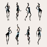 Beautiful Woman Silhouette N6
