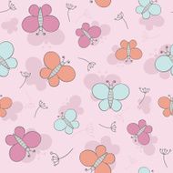 seamless vector pattern with butterfly N2