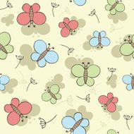 seamless vector pattern with butterfly N3