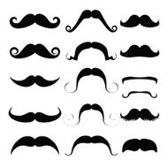 Set of mustache vector on white background set 1 N2