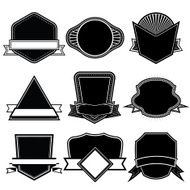 Set of blank frame badges ribbons and labels set 3 N2