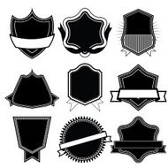Set of blank frame badges ribbons and labels set 2 N2