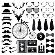 Hipster style set 2 Vector illustration N2