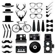 Hipster style set 1 Vector illustration N2