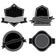 Set of badges ribbons and labels set 6