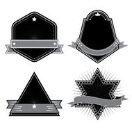 Set of badges ribbons and labels set 1
