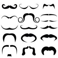 Set of mustache vector on white background set 3 N2