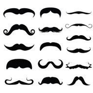 Set of mustache vector on white background set 2 N2