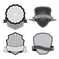 Set of badges ribbons and labels set 8 N2
