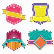 Set of badges ribbons and labels set 16 N2