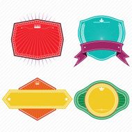 Set of badges ribbons and labels set 15 N2