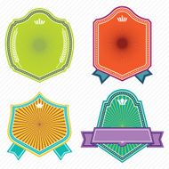 Set of badges ribbons and labels set 20 N2