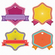 Set of badges ribbons and labels set 19 N2
