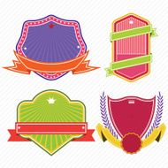 Set of badges ribbons and labels set 17 N2