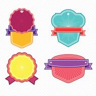 Set of badges ribbons and labels set 13 N2