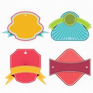 Set of badges ribbons and labels set 10 N2