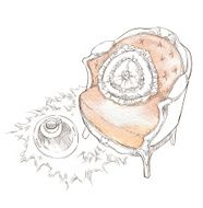 Hand made vecor sketch of cozy interior elements N9