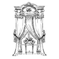 Hand made vecor sketch of cozy interior elements N23