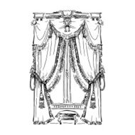 Hand made vecor sketch of cozy interior elements N24