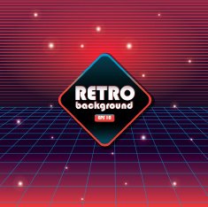 Retro patterns and background design templates bright colorful N16