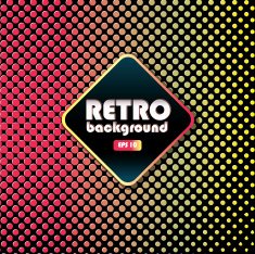 Retro patterns and background design templates bright colorful N22
