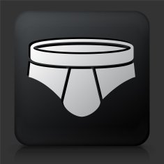 Black Square Button with Men Briefs