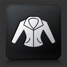 Black Square Button with Jacket Icon N2