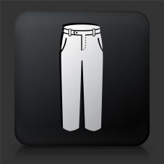 Black Square Button with Pants Icon N5