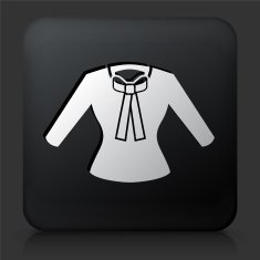 Black Square Button with Shirt Icon N2