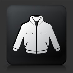 Black Square Button with Jacket Icon N5