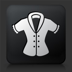 Black Square Button with Shirt N4