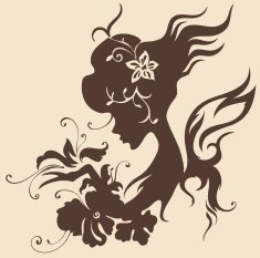 Silhouette of the women N2