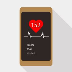 Fashion smart touchsreen watch flat vector