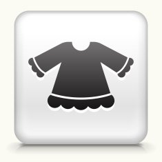 Square Button with Girl's Shirt
