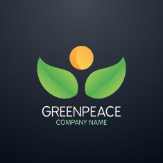 Vector illustration logo greenpeace company